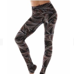 K. Deer jazz print yoga pants